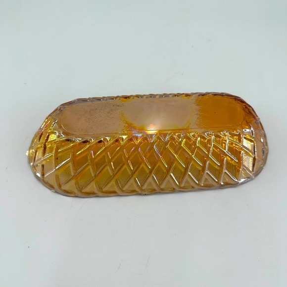 Vintage Indiana Glass Marigold Carnival Glass Iridescent 10" Serving Bowl - Picture 4 of 7